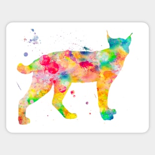 Bobcat Watercolor Painting Sticker